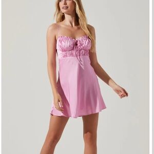 Astr Pink Ellison Mini Dress